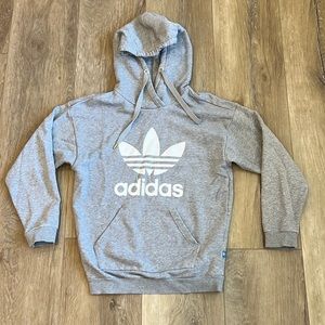 Gray TREFOIL ADIDAS hoodie